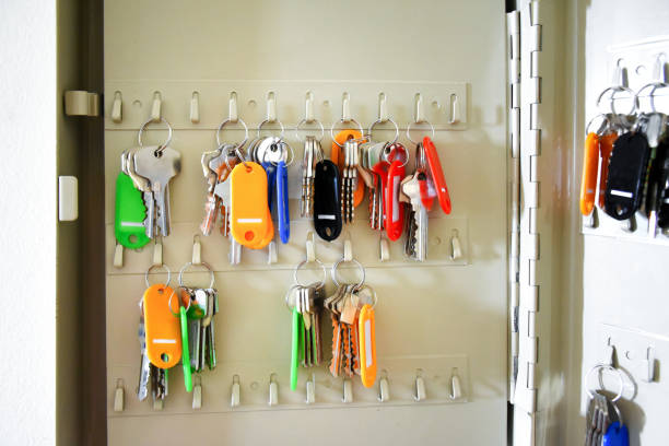 The key group hanging in keep box container. The key group hanging in keep box container. key package stock pictures, royalty-free photos & images