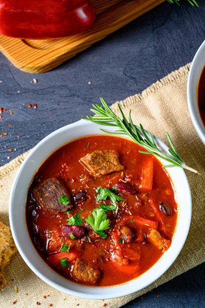 istock Spicy Mexican style beef with beans 1203512384