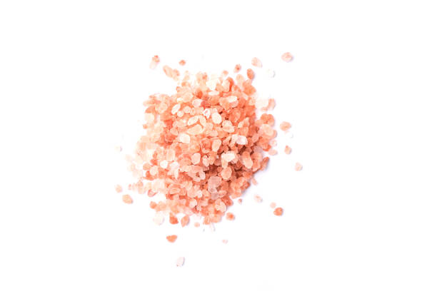 himalayan salt - pink salt imagens e fotografias de stock