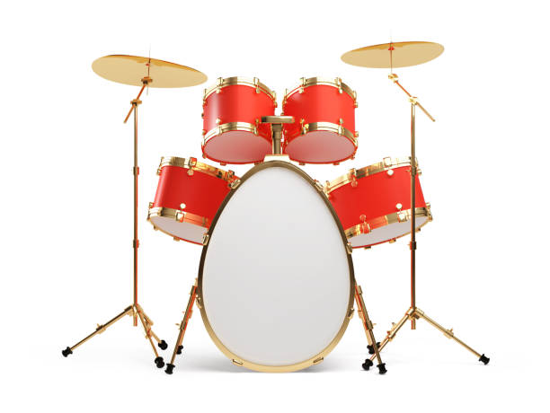 istock Egg in the form of a drum set isolated on a white background. Clipping path included 1203515259