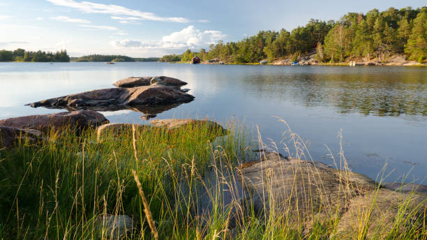 istock swedish lake at sunset 1203515823