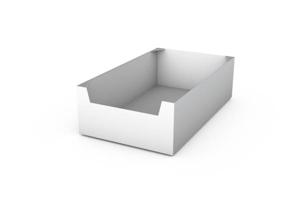 istock 3D Rendering of Product Container White Shopping Box Mock Up 1203516706