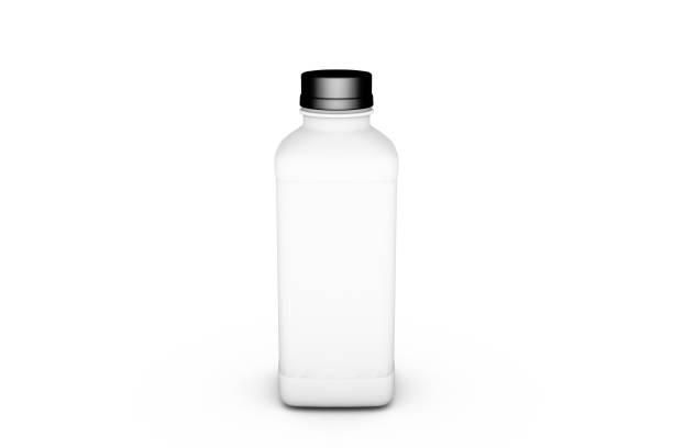 istock 3D Rendering of Realistic Plastic Bottle with Cap on White 1203517558