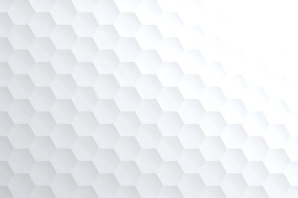 абстрактный ярко-белый фон - геометрическая текстура - hexagon abstract honeycomb metal stock illustrations