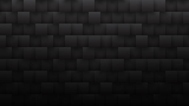 istock Dark Gray Rendered 3D Squares Tech Minimalist Black Abstract Background 1203521518