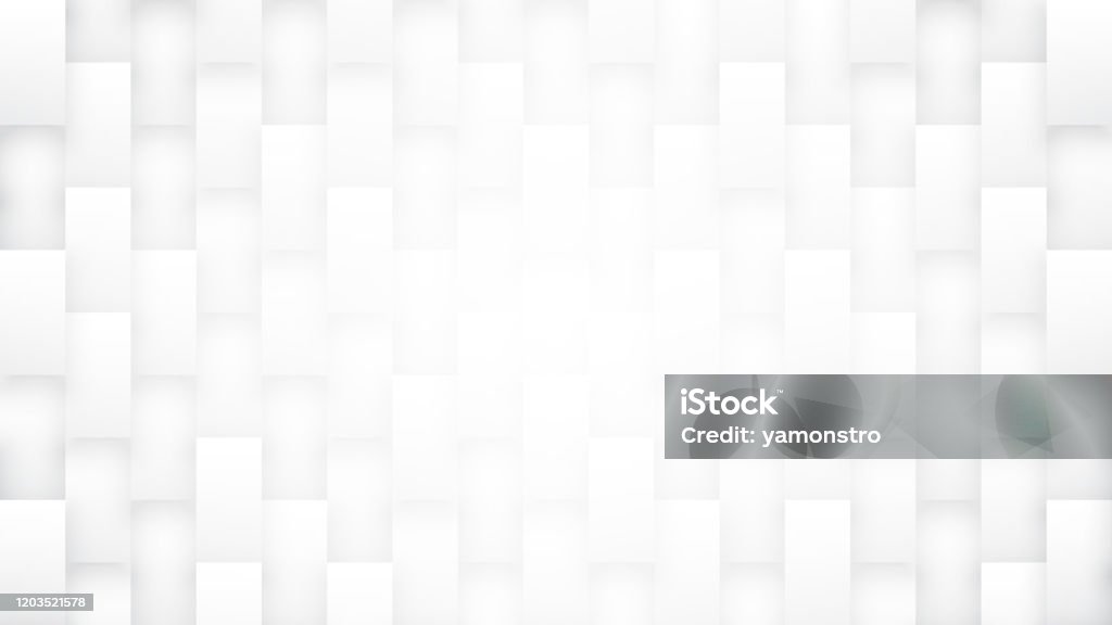 3d Rectangular Particles Technological Minimalist White Abstract Background  Stock Photo - Download Image Now - iStock