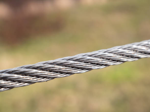 istock Steel rope insulates industry background 1203537452
