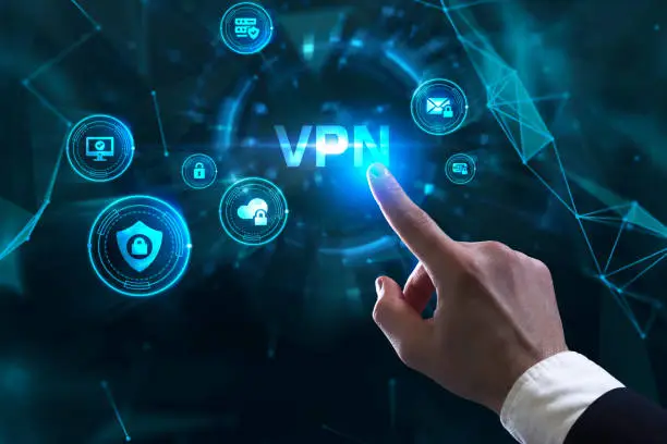 Photo of Business, Technology, Internet and network concept. VPN network security internet privacy encryption concept.