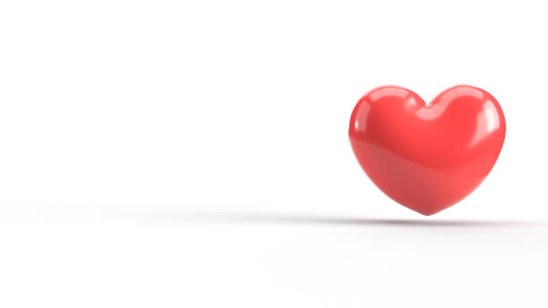istock red heart 3d rendering on white for valentine content. 1203548870