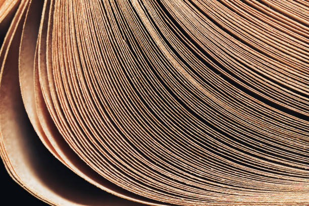 istock Close up beautiful ancient book pattern background for design. The book on a black background. 1203549163