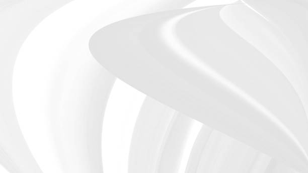 istock soft smooth curve fabric abstract decorative white full frame background. Textile modern style 1203549297