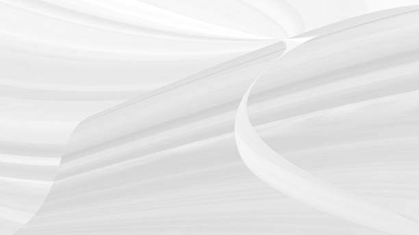 istock Smooth soft fabric abstract white curve decorative. Textile modern style background. 1203549318