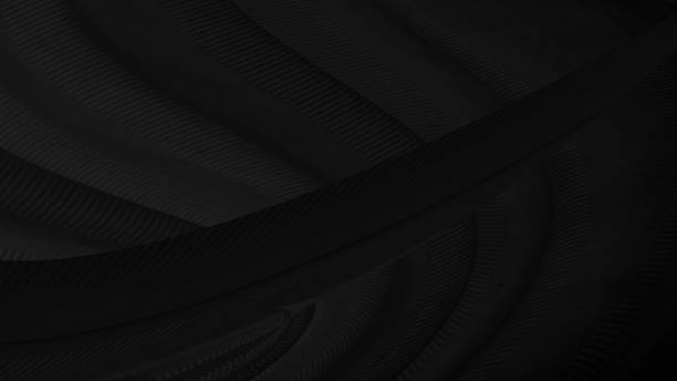 istock Smooth soft fabric abstract dark curve decorative. Textile modern style black background 1203549325