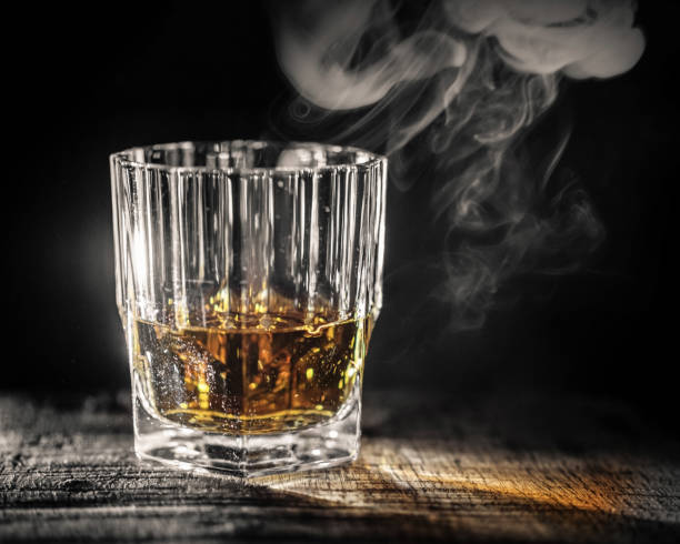 Whiskey evaporates slowly - Angels’ share stock photo