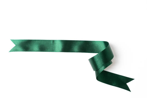 istock green banners ribbons label on white background 1203551895