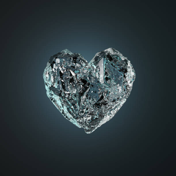 istock Heart Made Of Ice Isolated on Black Background. 3d Rendering. 1203552738