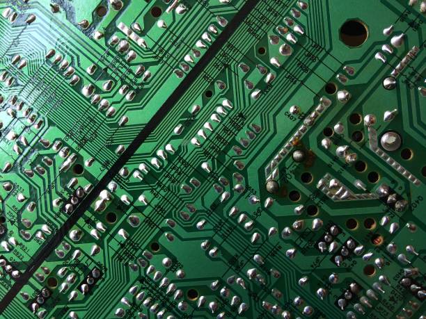 istock Part of a printed circuit board of a computer. 1203555209