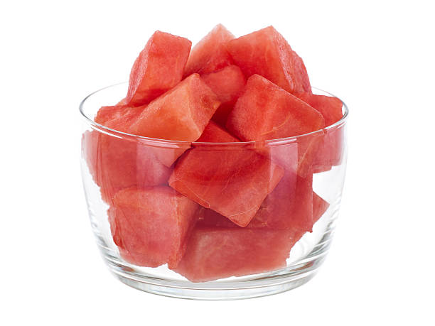 Fresh watermelon bowl stock photo