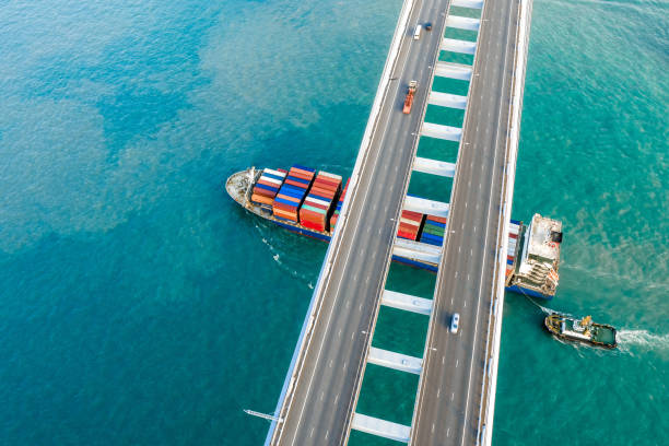 istock Container Cargo freight ship Terminal in Hongkong, China 1203559998