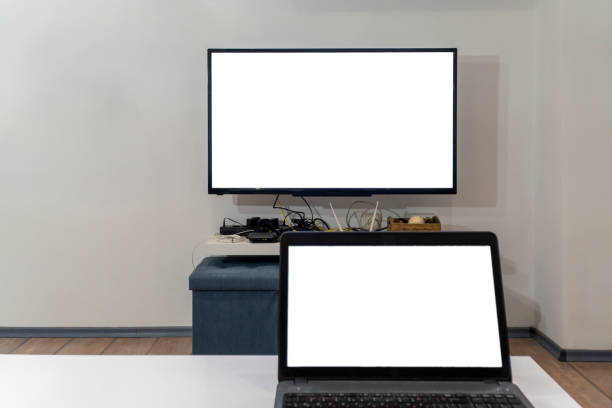 istock Cast laptop on a smart tv concept 1203566906