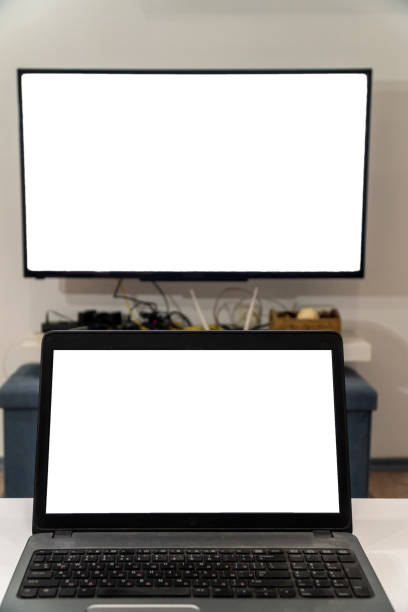 istock Cast laptop on a smart tv concept 1203566947
