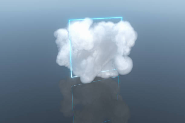 istock Magic surround the cloud floating on the lake,peaceful scene,3d rendering. 1203567951