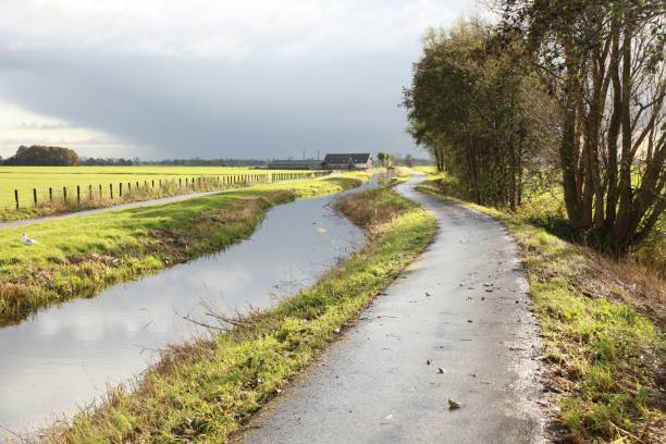 istock Cycle path in the Groene Hart (Green heart) of Holland 1203573223