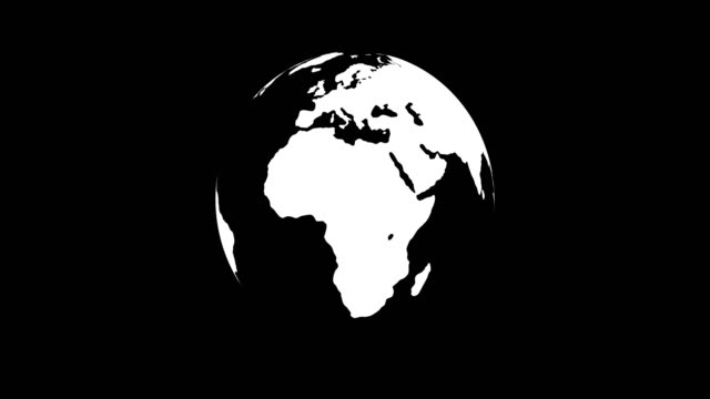 Globe - World map (Loop 4k + Alpha channel)