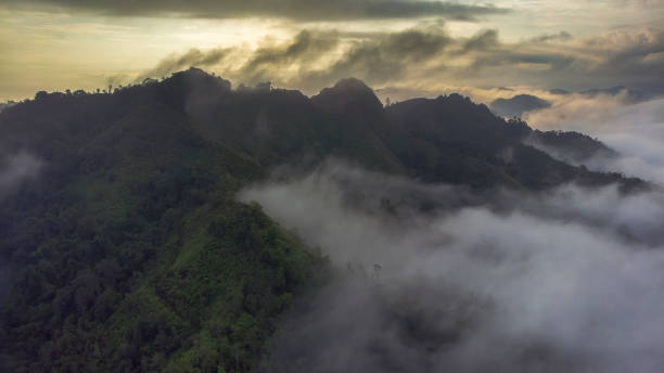 sonnenaufgang von sungai lembing, malaysia. - sky dramatic sky cloudscape passion stock-fotos und bilder