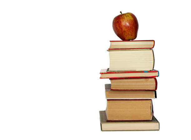 istock Stack of books isolated on a white background, back to school education concept 1203580885
