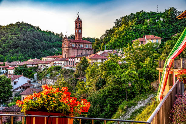 istock Italian hill town at sunset 1203582330