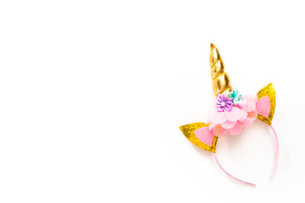 istock Colorful unicorn headband on a white background. 1203584973