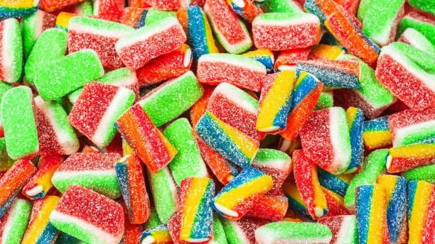 istock Assorted gummy candies. Top view. Jelly  sweets. 1203586668