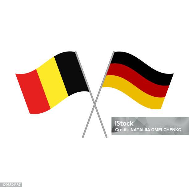 Belgian And German Flags Vector Isolated On White Stock Illustration ...