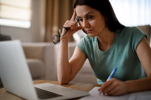 istock Woman working from home 1203592396