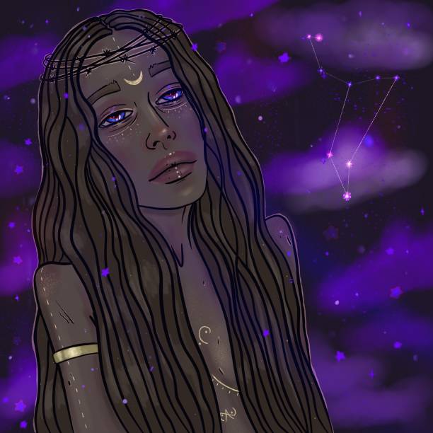 istock beauty moon girl in the outer space 1203595058