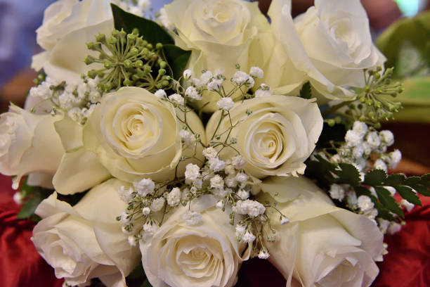 istock beautiful bouquet of delicate white roses 1203596777
