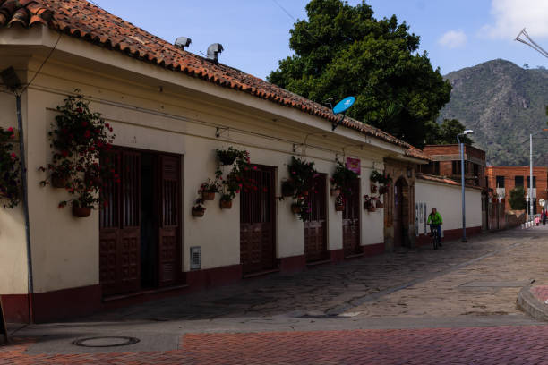Central square of Cota Cundinamarca, Colombia, near Bogotá,February 1, 2020