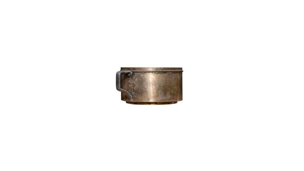 istock An old copper pot, isolated on a white background with a clipping path. 1203601806
