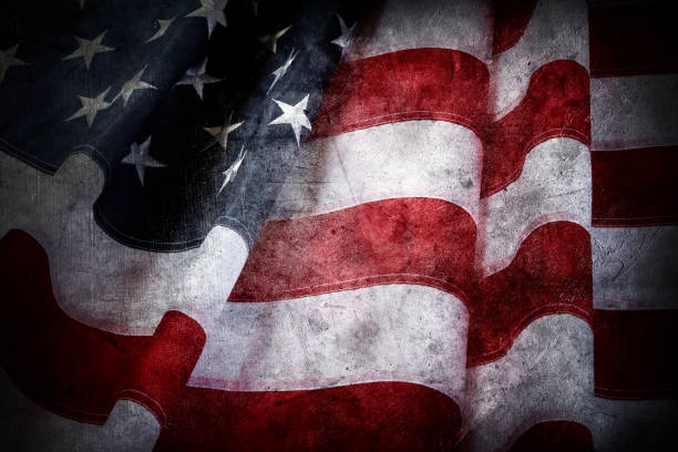istock Grunge American flag 1203602198