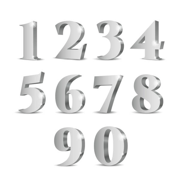 270 Number Number 4 Metal Three Dimensional Shape Fotografías de stock 270 Number Number 4 Metal Three Dimensional Shape Fotografías de stock