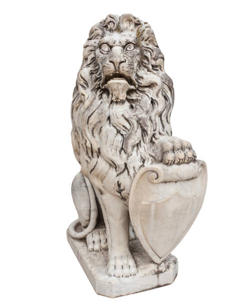 istock statue of lion animal isolated on white 1203611177