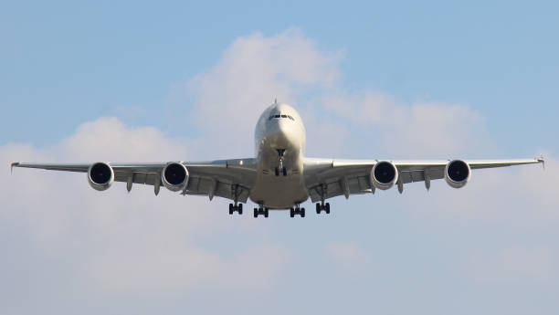 Airbus A380 seconds before landing