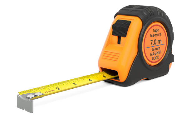 istock Tape Measure, 3D rendering isolated on white background 1203617482