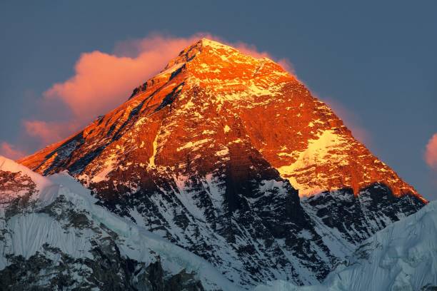 istock Mount Everest from Kala Patthar, evening colored view 1203617969