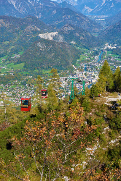 istock Cable Car to Mountain Katrin in Upper Austria region. 1203622374