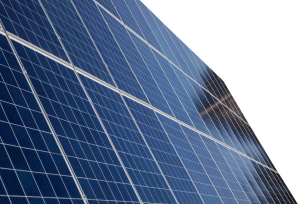 istock Solar Panels isolated in white background for solar energy concept images 1203624682
