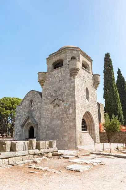 Medieval Monastery of Filerimos on Acropolis of Ialyssos (Rhodes, Greece)