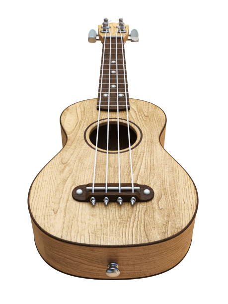 istock Wooden traditional soprano ukulele Right view 3D 1203641273
