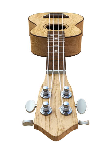 istock Wooden traditional soprano ukulele Left view 3D 1203641299